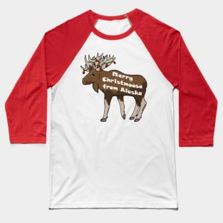 Merry Christmoose from Alaska Baseball T-Shirt